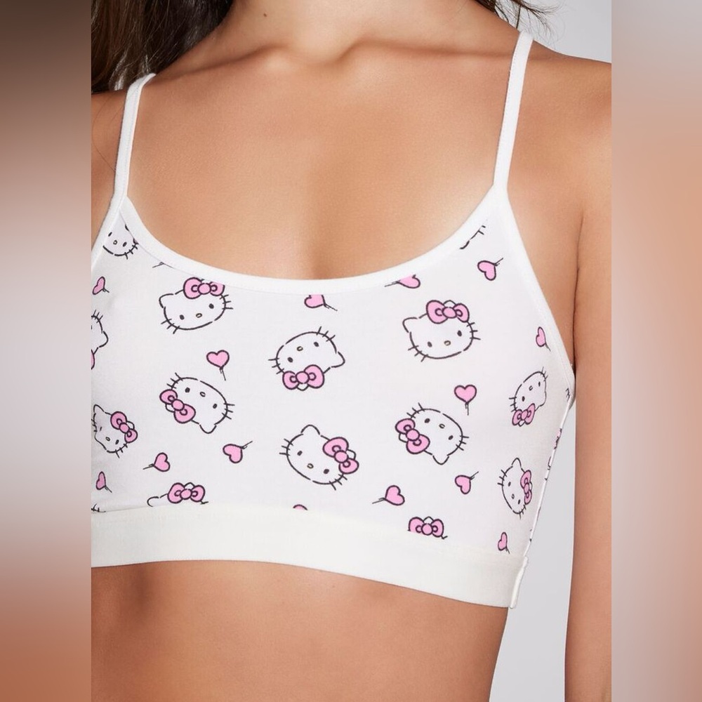 Hello Kitty White and Pink Kids Bralette
